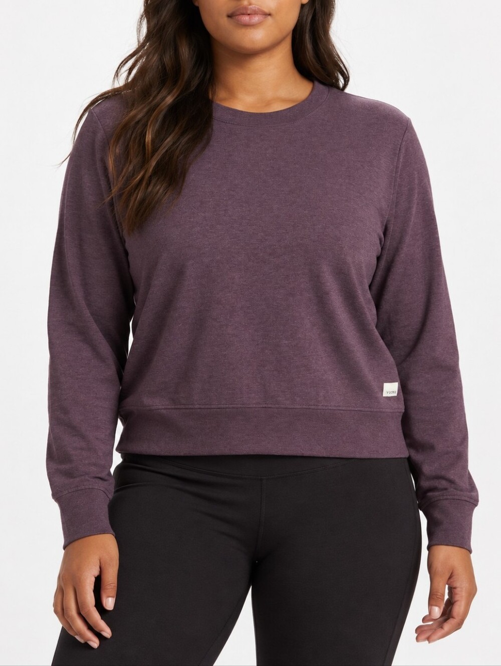 Vuori Daydream Crew Pullover Women’s L Long Sleeve Heather Brown Athleisure